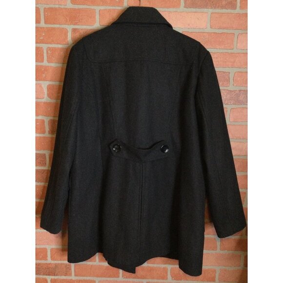 Tommy Hilfiger Women's Duffle Coat Jacket Collared Long Sleeve Gray Size 2X warm - Picture 3 of 5